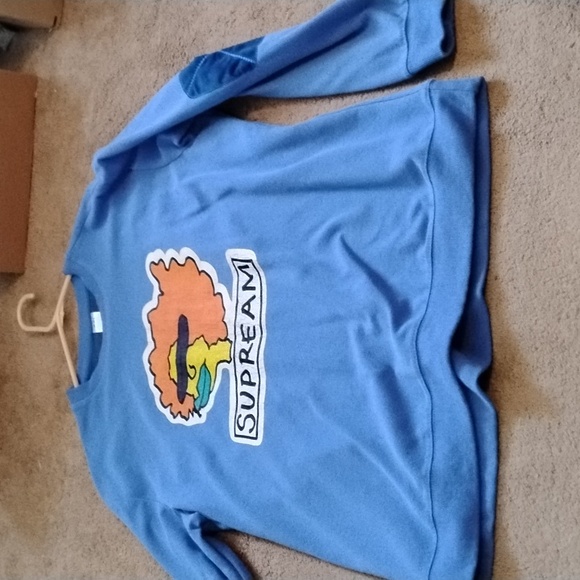 Supream Gonz Style Simpsons Homage Blue Graphic Sweatshirt Supreme-Style - Picture 2 of 5